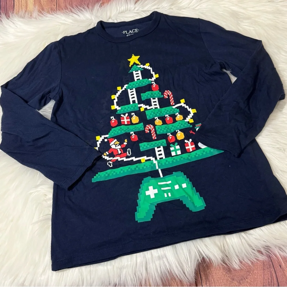 The Children’s Place “Gamer” Christmas Long Sleeve Shirt - Boys Size M (7/8)